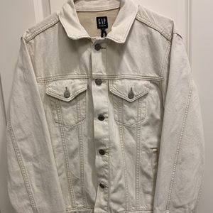 Sz M Gap Men’s Icon Denim Jacket - White